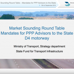 Kulatý stůl se zájemci o soutěž na poradce státu pro pilotní PPP projekt dálnice D4